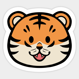 Cute Tiger- available white too Sticker